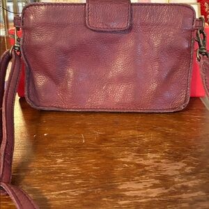 Anthropologie rock paper scissors Deep Red Crossbody Bag